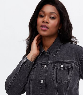 Reese Rhinestone Denim Jacket in Black – Aimaleigh's Boutique